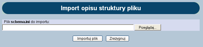 ODBC dla plików tekstowych. W pliku tym zapisywane są struktury wszystkich plików tekstowych w wybranym katalogu traktowanym jako źródło danych. Rys.