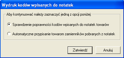 3/5 Przycisk Zatwierdź słuŝy do potwierdzenia wykonania operacji, przycisk Anuluj słuŝy do anulowania wykonania operacji.