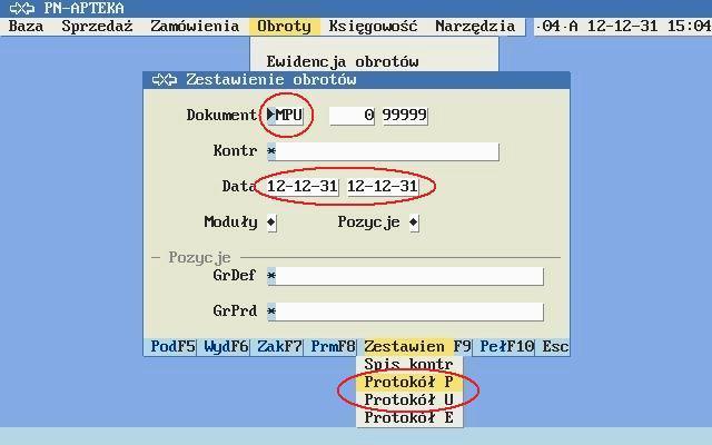 Wydruki protokołów dla leków psychotropowych i narkotycznych powinny być sporządzane na osobnych wydrukach. 2.