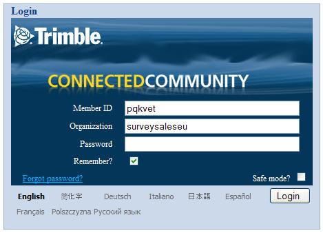 Usługi: Trimble AccessSync