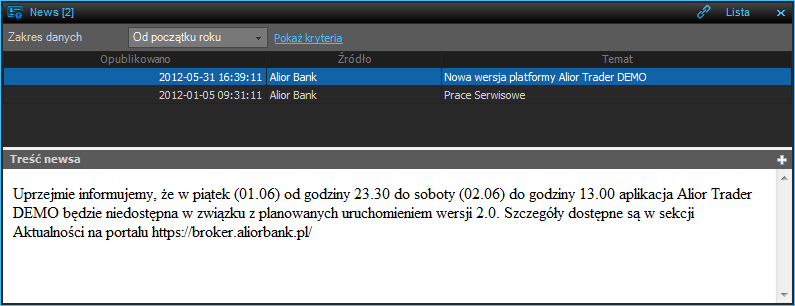 Biuro Maklerskie Alior Banku. Mogą one dotyczyć różnych kwestii związanych z platformą i handlem.