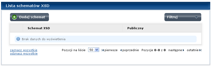 Krok 2. Na ekranie Lista schematów naciśnij przycisk Dodaj schemat. Rysunek 33 Dodanie schematu Krok 3.