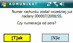 c. Parametry faktur To menu służy do sprawdzania i ewentualnej modyfikacji początkowych numerów faktur (dostępność tych funkcji uzależniona od udostępnionej wersji programu).