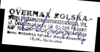 We, the undersigned: Declaration of Conformity Manufacturer: Overmax Polska Spółka z Ograniczoną Odpowiedzialnością, S.K. Address, City: ul.