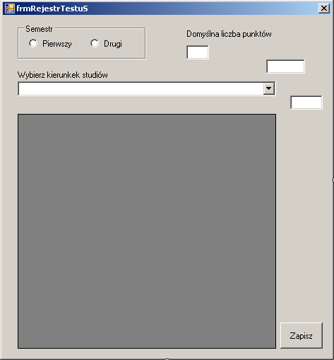 241 6.11. Rejestracja testów semestralnych 6.11.1. Projekt formularza frmrejestrtestus Formularz frmrejestrtestus został tak zaprojektowany, aby można go było wykorzystać zarówno do rejestracji jak i edycji wyników testów semestralnych.