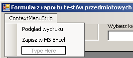 285 7.4. Raporty testów przedmiotowych 7.4.1.