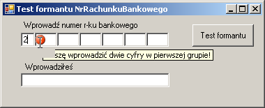 42 znaków nie reprezentuje cyfry lub że wprowadzony numer nie jest zgodny ze standardem NRB. Taką sytuację mamy pokazaną poniżej.