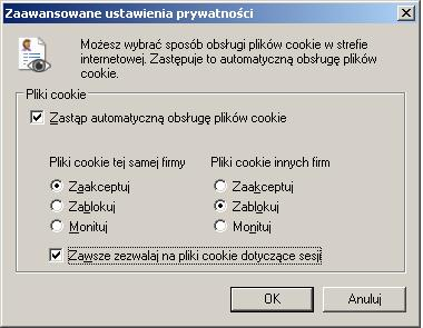 ustawienie w części Historia liczby dni trzymania stron w historii na 0, w celu poprawnego wyglądu aplikacji po wciśnięciu w części Wygląd przycisku Dostępność.