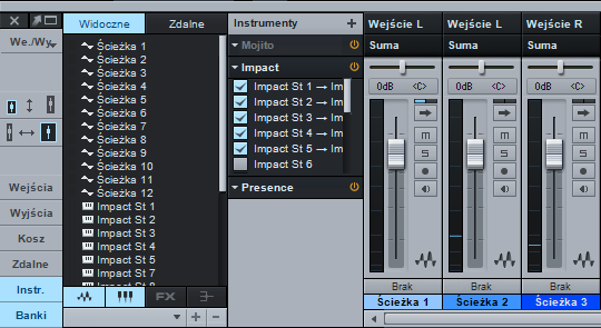 9.1.9.4 Instrumenty Panel instrumentów jest dmyślnie twarty i mże zstać twarty lub zamknięty kliknięciem przycisku Instr. w klumnie nawigacyjnej knslety.