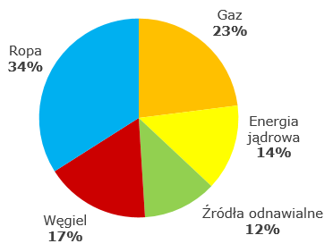 Źródła energii we współczesnym świecie Paliwo zużyte w UE w 2013 r.