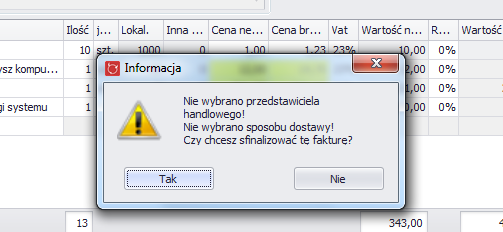 Po wprowadzeniu poprawnych danych oraz uzupełnieniu wszystkich wymaganych pól można sfinalizować fakturę Utworzoną fakturę można: edytować (np.