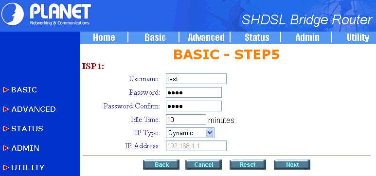 5) Podać startowy adres IP serwera DHCP - Start IP Address: 192.168.0.