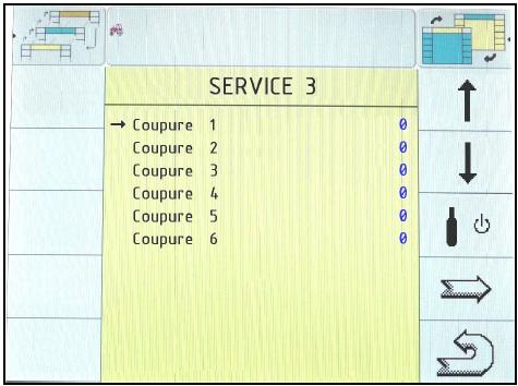 4.3.7 Serwis 3 W tym menu można przetestować poszczególne sprzęgła elektro-magnetyczne do wyłączania sekcji wysiewających. Można podłączyć do 8 sprzęgieł elektro-magnetycznych.