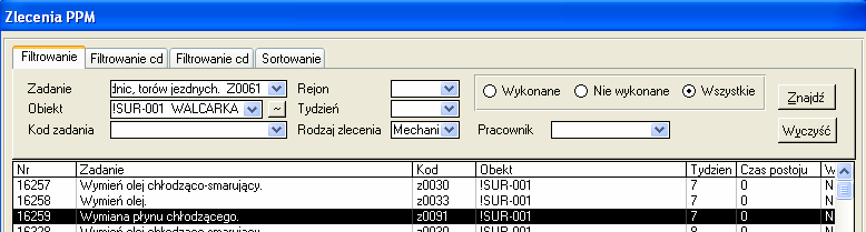 101 Rys. 3.7. Formularz Główny systemu [28] Moduł zlecenia bieżące (rys. 3.8, 3.