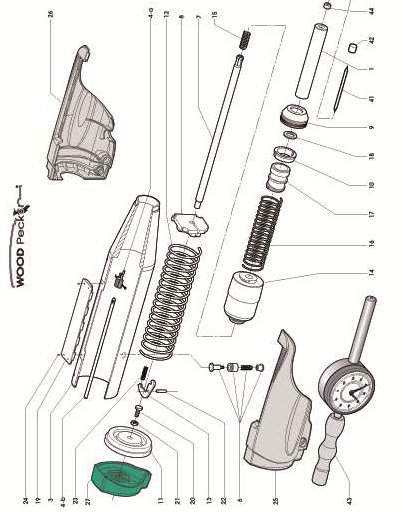 Podstawowe narzędzia,urządzenia pomiarowe i urządzenia diagnostyczne... 20 Screw M6x14 TE V0027 21 Bolt m6 V0027 22 Ratchet gear pin S0057 23 Hook Spring S0022 24 Screw M1.7x4.