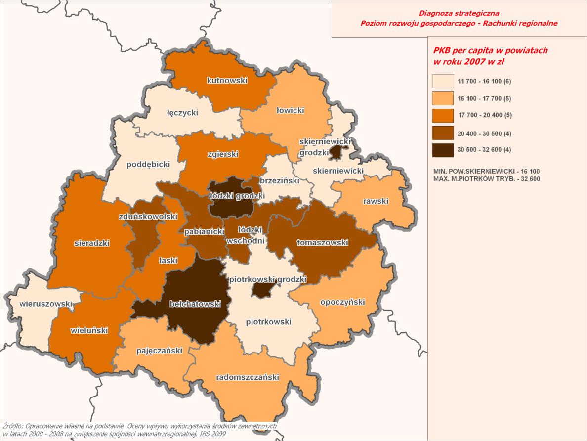 27,5%) 3,7 1,1 1,7 0,6-0,1 Woj.łodzkie Podregion łódzki Podregion m.