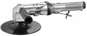 Narzędzia zenergizowane 14 Szlifierka tarczowa pistoletowa 127 mm Regulator prędkości. Prędkość obrotowa: 16000 obr/min. Średnie zużycie powietrza: 120 l/min. Zestaw 2 tarcz 76 i 127 mm: V.401F1.