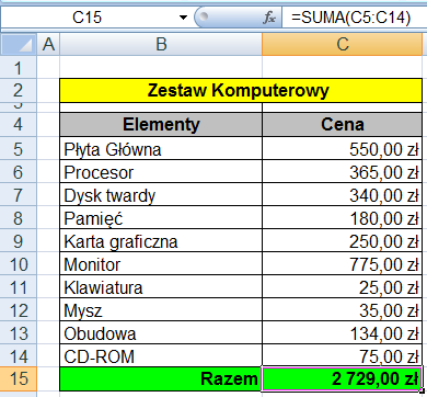 Rozdział II. Obliczenia Przycisk rozpoczynający wyszukiwanie funkcji wg słów kluczowych z pola tekstowego obok.