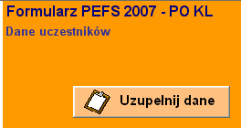 Po uruchomieniu formularza naleŝy kliknąć przycisk Uzupełnij dane.