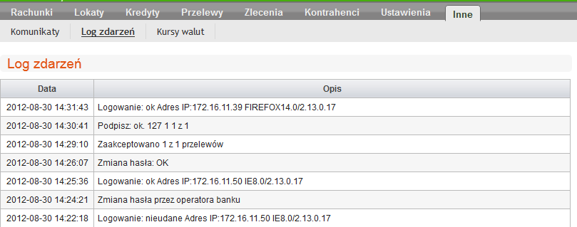 Usunięcie komunikatu następuje poprzez kliknięcie na przycisk [Usuń] w oknie Komunikat, natomiast powrót do okna "Lista komunikatów" (Rys. 53) poprzez kliknięcie na przycisk [Powrót]. Uwaga!