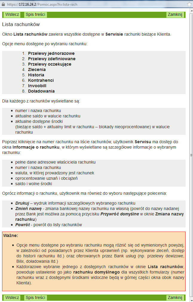 którym widnieją nazwa banku) widać odpowiednio Wersja pełna/ Wersja mobilna, które dowolnie można sobie zmienić.