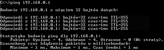 3. Status połączenia 3.1. Klient VPN Przykładowy status połączenia SSL VPN. Przez cały czas trwania połączenia uruchomiony jest DraySSL Tunnel Client. Dodatkowo wystarczy np. zwykły ping.