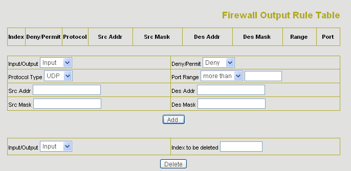 2.5.4 Ustawienia Firewall: Strona konfiguracyjna firewall.