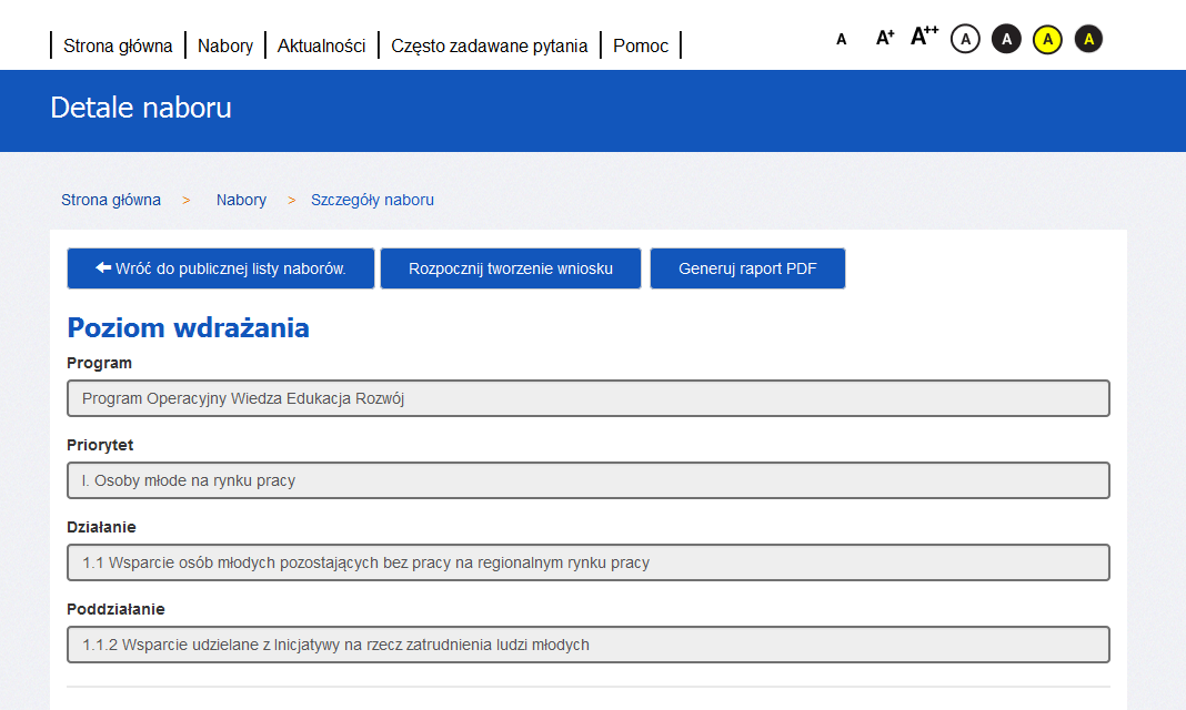 Przy zakładaniu konta oraz późniejszym wypełnianiu wniosku należy korzystać z Instrukcji użytkownika systemu obsługi wniosków aplikacyjnych (SOWA) w ramach Programu Operacyjnego Wiedza Edukacja