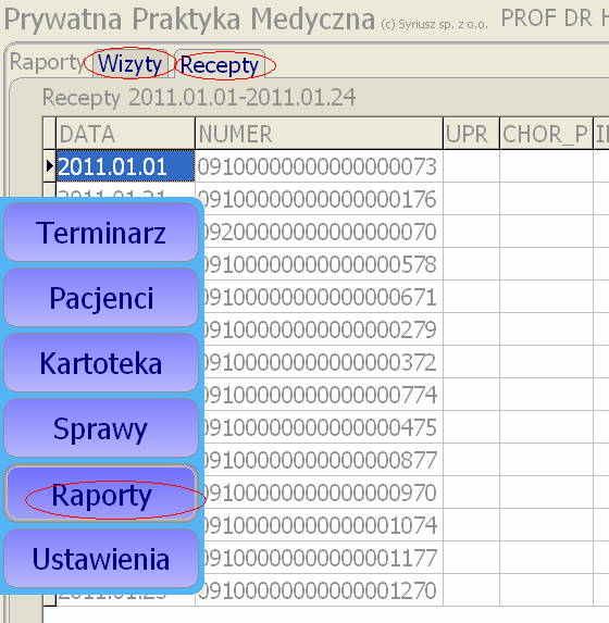 Instrukcja obsługi programu PPM Prywatna Praktyka Medyczna 41 Przeszukiwanie ewidencji Patrz rozdział Praca z programem Zmiana układu tabel Patrz rozdział Praca z programem Odwzorowanie