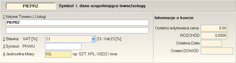 Szukanie kontrahentów Po wciśnięciu cyfry 1 przejdziesz do pola wyszukiwania, wpisujesz dowolny fragment nazwy, symbolu lub numer NIP.