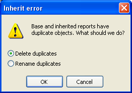 179 FastReport 4.6 User's Manual We have to choose the "Inherit from base report" option and select the base report from a list.