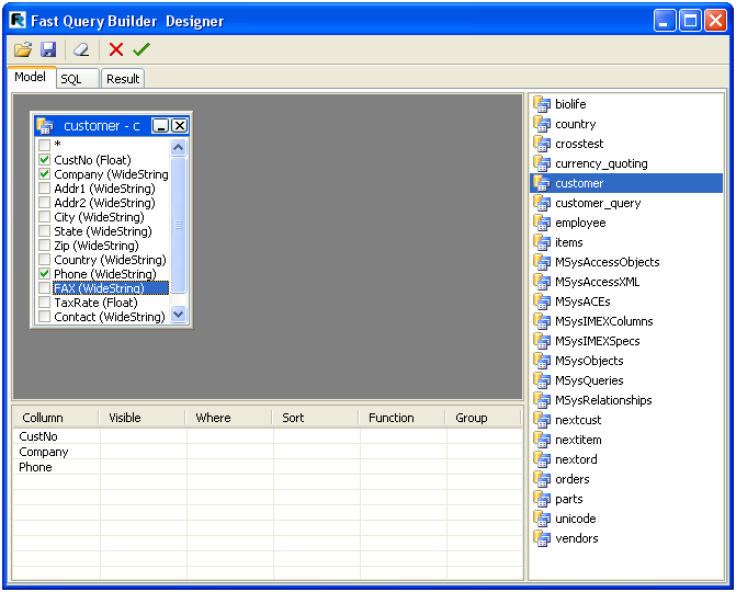 Wizards 192 That is all that necessary for query building.