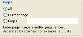 Report viewing, printing and export 200 Let's look at options available in this dialogue.