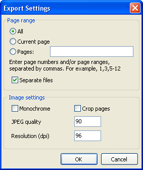 Report viewing, printing and export 212 14.5.9 Export to Jpeg, BMP, Gif, Tiff Graphic Formats FastReport allows exporting information to graphic formats.