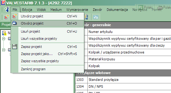 Otwieranie i zapisywanie projektów 1. Otwieranie Projektów Możesz otworzyć / załadować Projekt (Rys.22) z pliku systemowego. W tym celu wybierz z menu Plik > Otwórz projekt Rys.22 2.