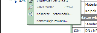 Ręczne wymiarowanie zaworu 1. Ręczne zmienianie danych zaworu Czasami istnieje potrzeba ręcznego zmienienia danych zaworu (np. konstrukcja specjalna ).