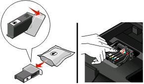 2 Otwórz drukarkę. Uwaga: Głowica drukująca przesunie się do pozycji umożliwiającej instalację naboju.