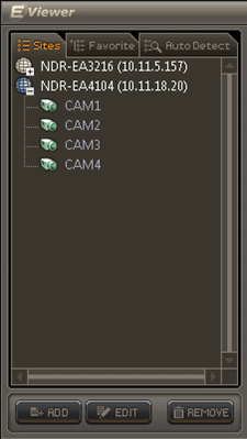 E-Viewer - user s manual, ver. 1.1 E-VIEWER SETTINGS 3. E-VIEWER SETTINGS 3.1. Add site Site depicts DVRs connected to the network with specified names and network settings (like IP address and communication port).