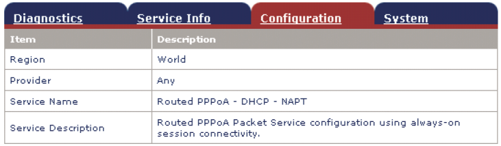 Odnośnik DSL Statistics powoduje wyświetlenie następujących informacji: Line Status: informacja o tym, czy łącze DSL jest zsynchronizowane (Enabled), czy nie (Initializing); Bandwidth Up/Down: