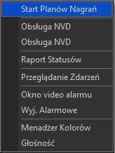 Lista paneli w programie Panel PTZ (do sterowania kamerą