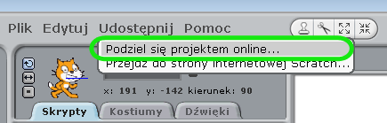 Scratch łączy się z Internetem Tworząc konto w serwisie Scratcha zyskasz możliwośd wykorzystania pełnego potencjału tego narzędzia. Na stronie scratch.mit.
