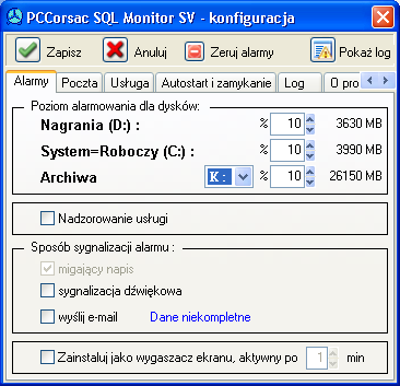 Kontrolowany jest stan zainstalowanych urządzeń (aktywny,nieaktywny) oraz stan linii (wykrywanie utraty połączenia z linią telefoniczną).