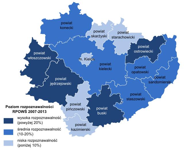 ramach przeprowadzonych projektów. Przejdźmy teraz do szczegółowej analizy znajomości RPOWŚ wśród mieszkańców województwa.