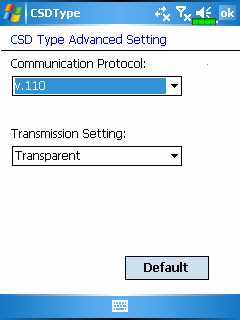 CSD Type Kliknij Settings w programie Bluetooth Wizard. Upewnij się u operatora, że masz dostęp do usług Circuit-Switched Data (CSD).