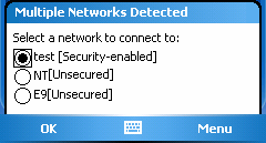 port oraz klucz sieciowy (network key). Informacje te będą potrzebne do ustanowienia połączenia. Po włączeniu modułu WLAN rozpocznie on wyszukiwanie sieci.