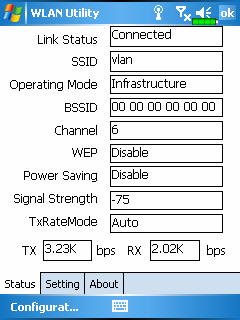 Konfiguracja WLAN (Network) Wymagane informacje: adres IP, adres serwera DNS, Proxy serwer, port. Włącz moduł WLAN w Wireless Manager.