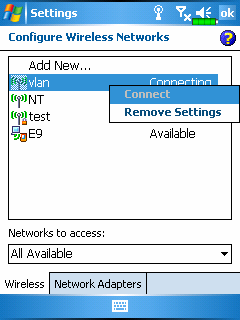 Zaznacz nazwę dostepnej sieci WLAN aby wejść do menu autoryzacji. Wstaw informacje uzyskane od dostawcy danej sieci WLAN do której chcesz się podłączyć. Authentication: wybierz Open.