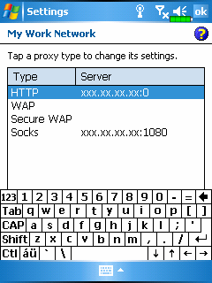 Konfiguracja WLAN (Proxy) Wymagane informacje: adres IP, adres serwera DNS, Proxy serwer, port. Włącz moduł WLAN w Wireless Manager.
