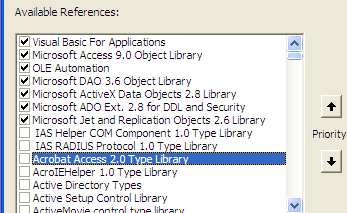 Odwołania do bibliotek ADO w VBA