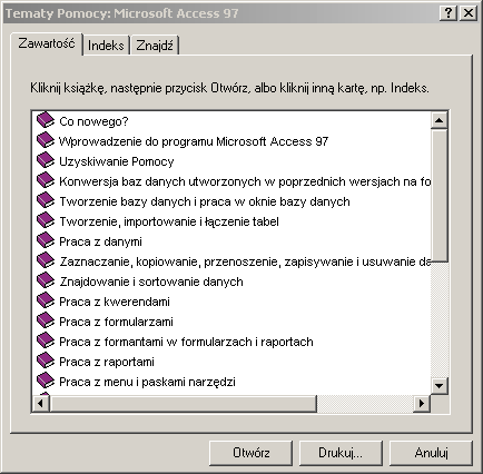 Kończenie pracy z Ms Access Zamykamy okno tabela/ raporty/ formularze / kwerendy Zamykamy centralę poleceń lub Wybieramy z menu Plik / Zamknij /